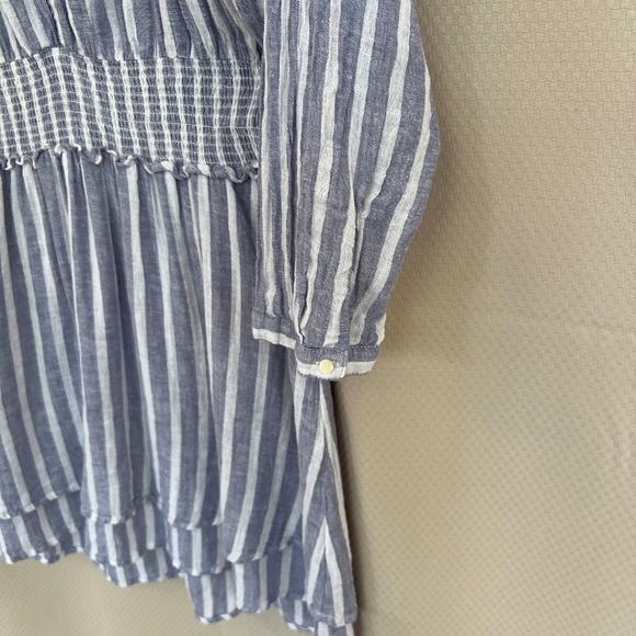 Rails Jasmine Dress Linen/Rayon Blue White Stripe Size XL - Picture 4 of 12